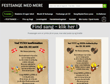 Tablet Screenshot of gratis-festsange.dk
